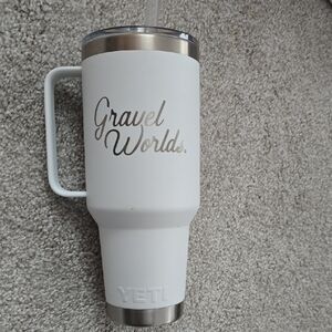 YETI White Tumbler with Handle